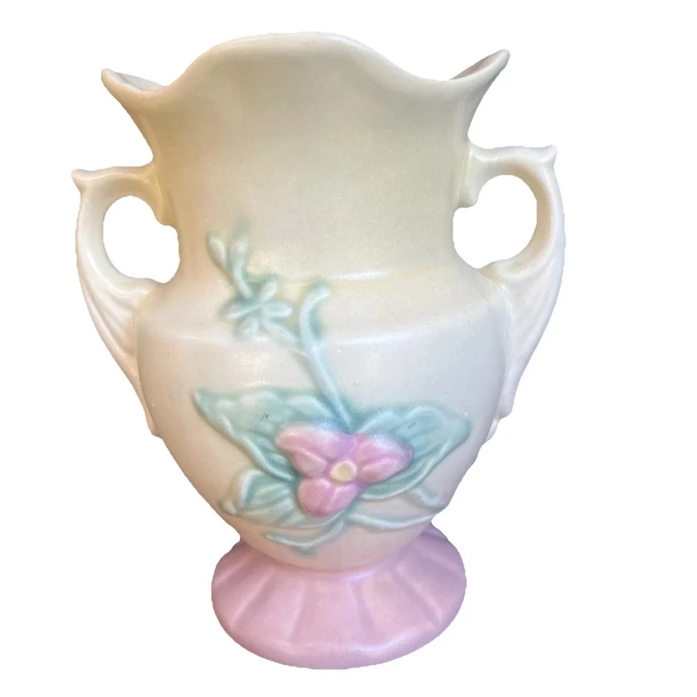 Vintage Hull Vase MCM Yellow Art Nouveau Pottery Wildflower Floral #W-4 6 1/2